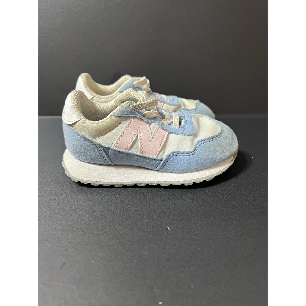 New Balance 237 Bungee Toddler Size 8 Kids IH237ME Blue/Rose